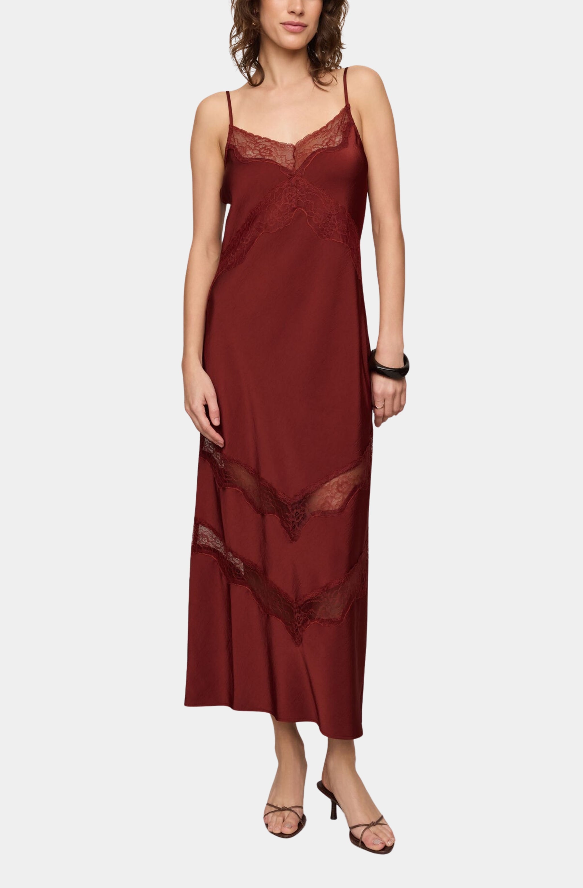 Bruna Lace Inset Midi Dress