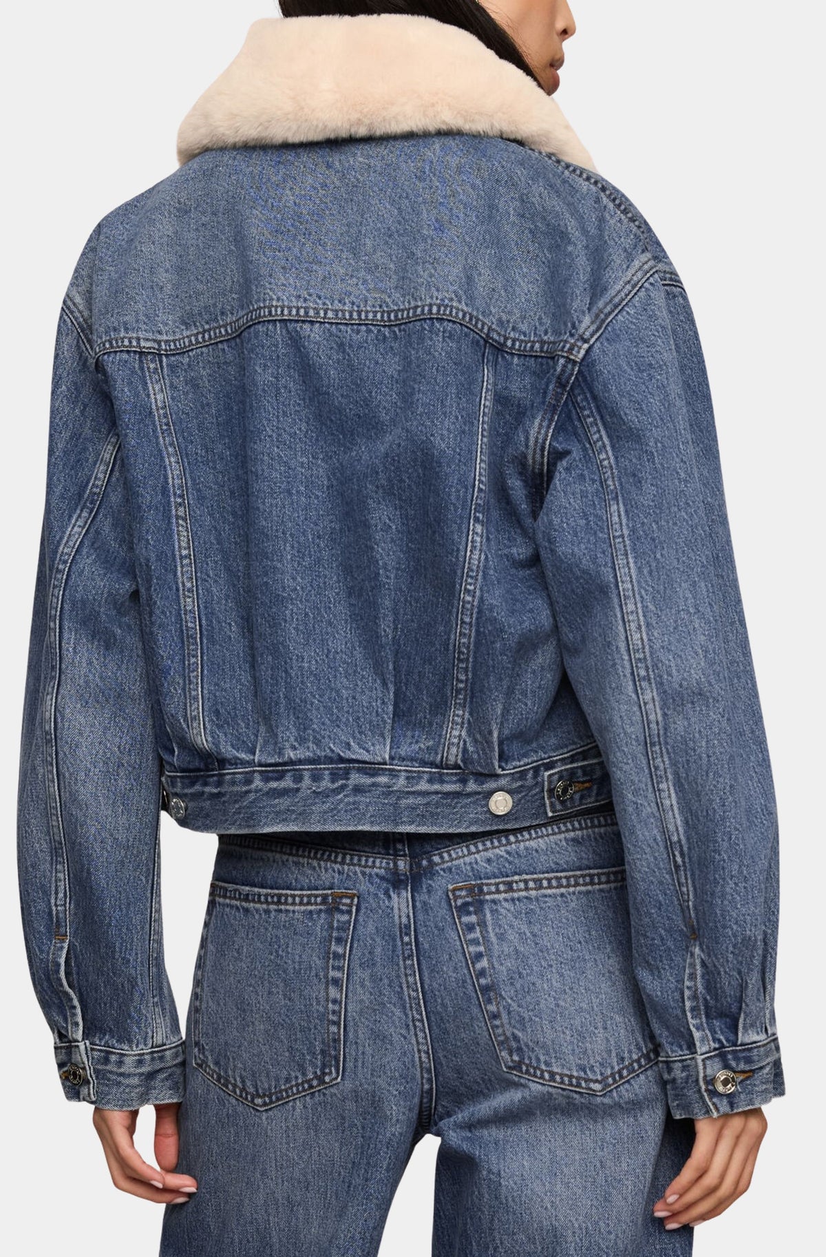 The Daily Denim Fur Jacket