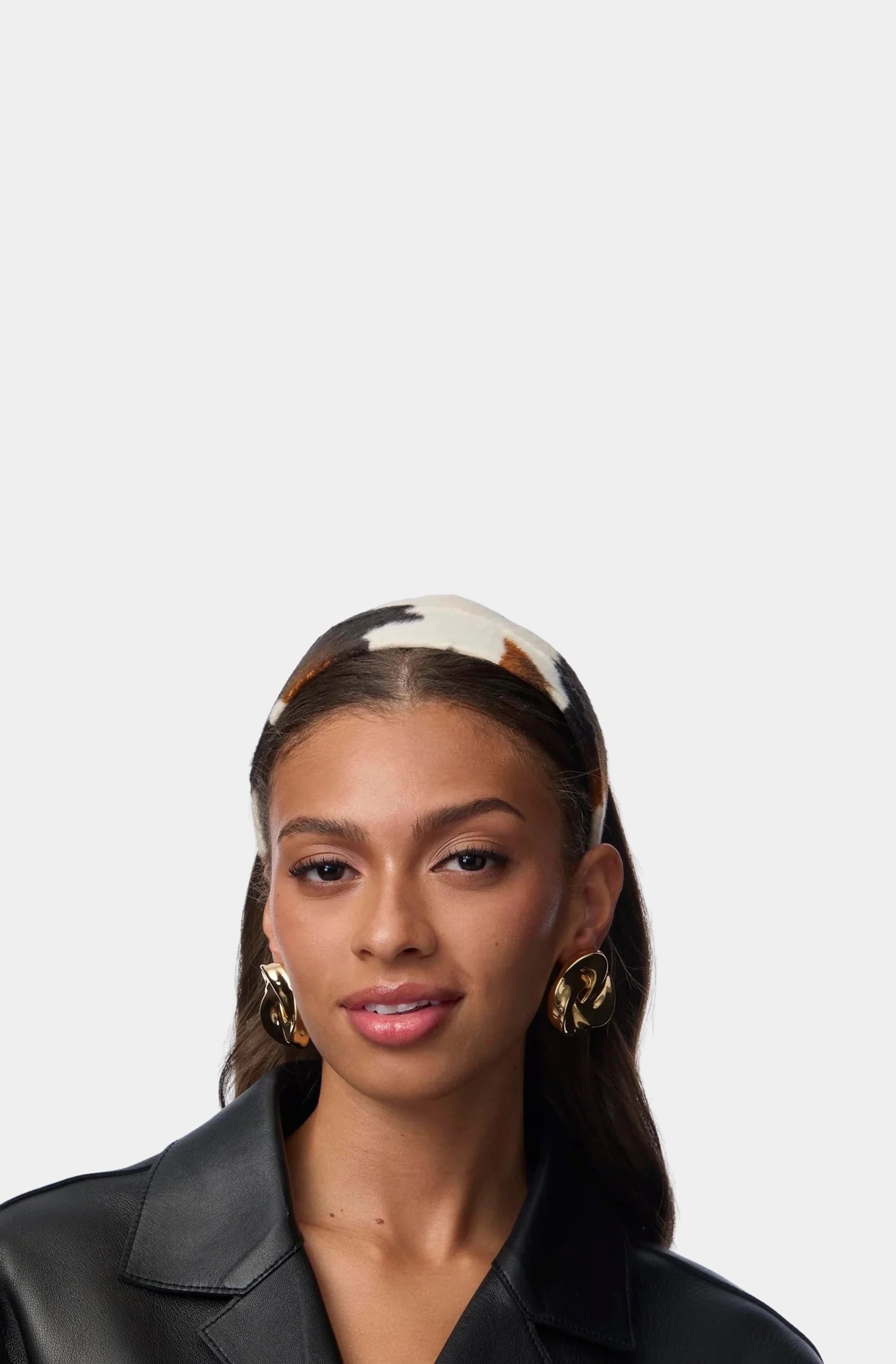 Brigitte Faux Cowhide Headband