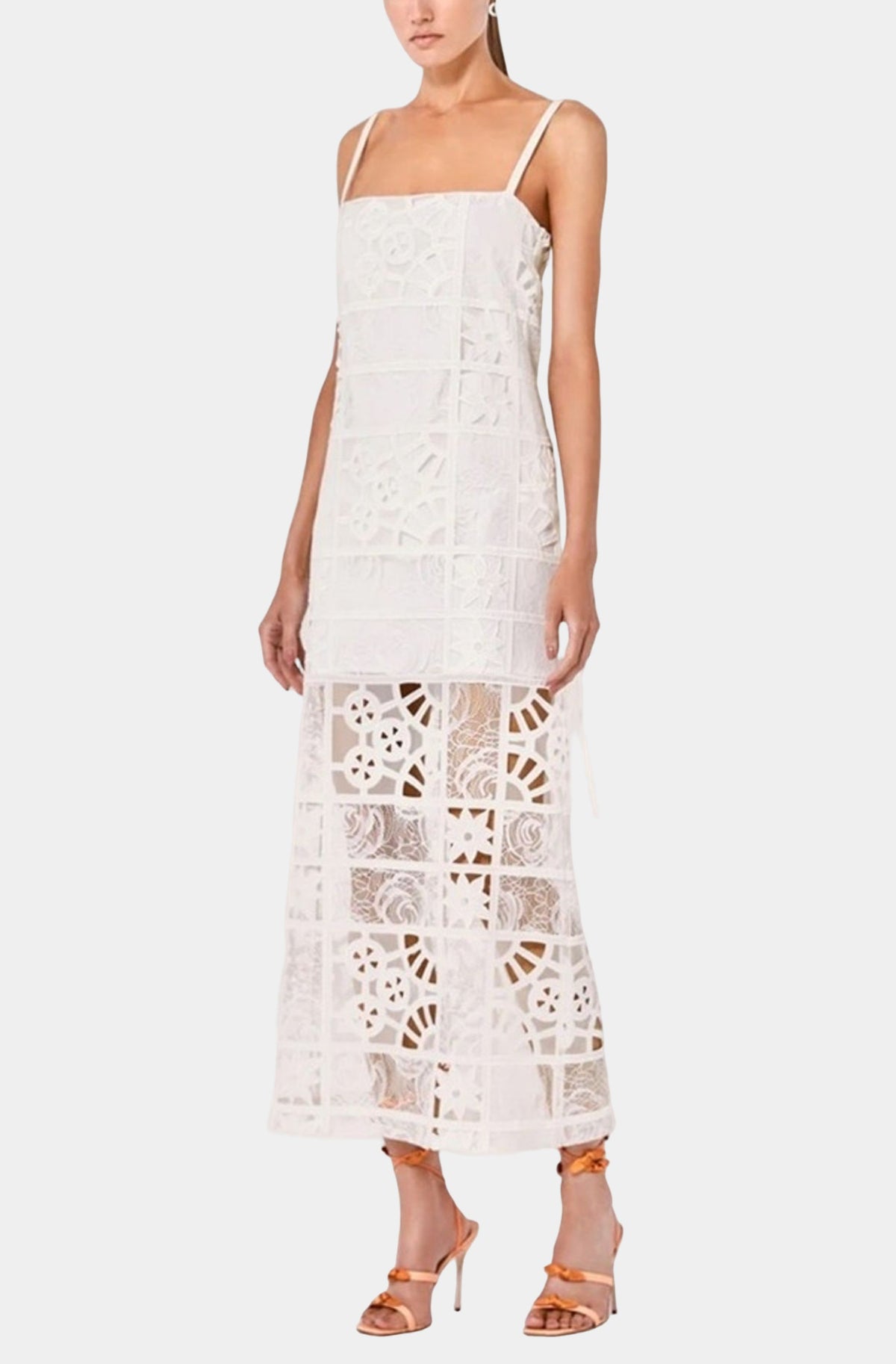 Bronze Lace Maxi Dress