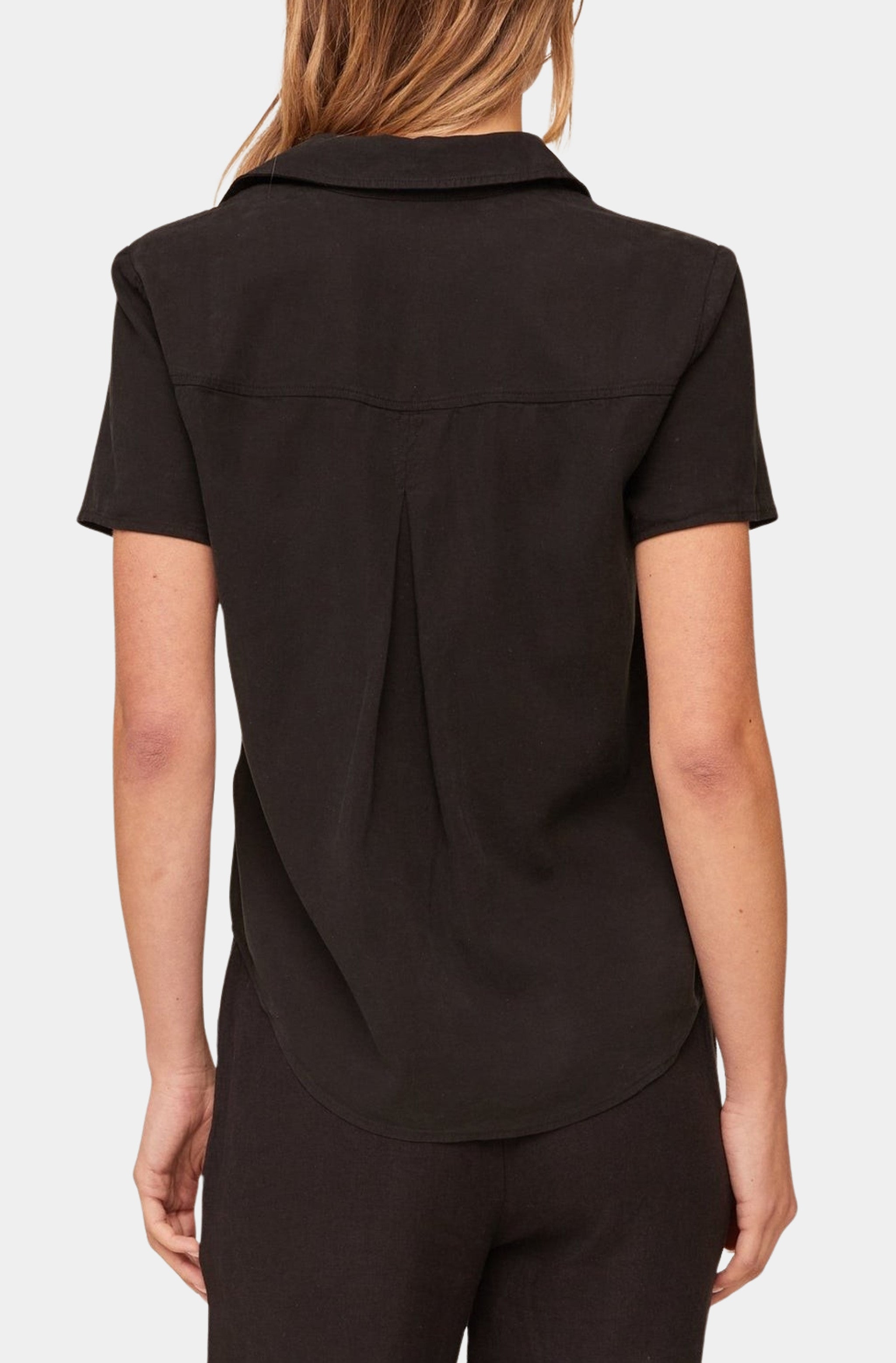 Cap Sleeve Trimmed Shirt