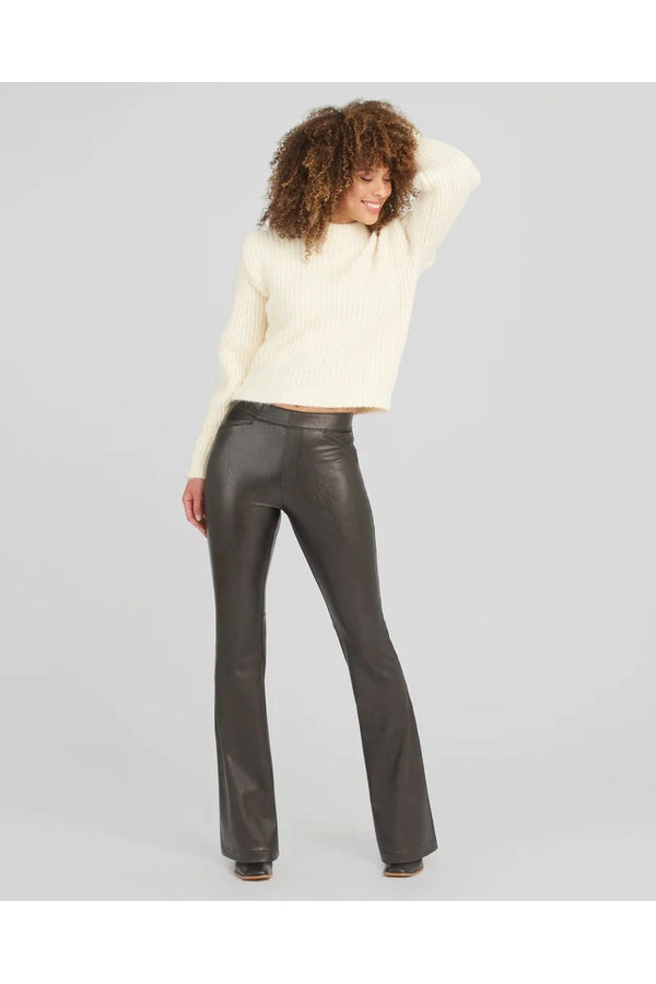 Leather Like Flare Pants - HEMLINE French Quarter