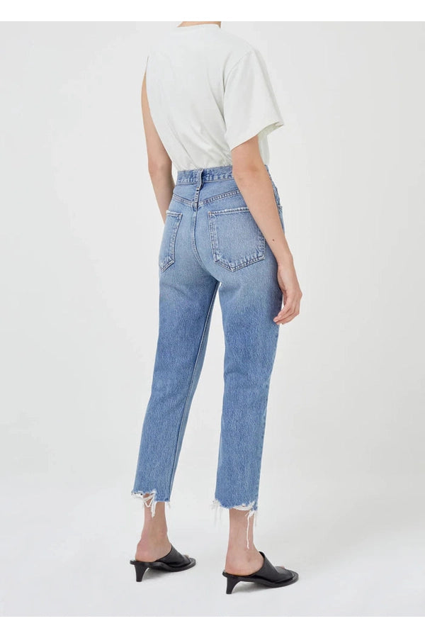 Riley High Rise Straight Crop Jean in Haven
