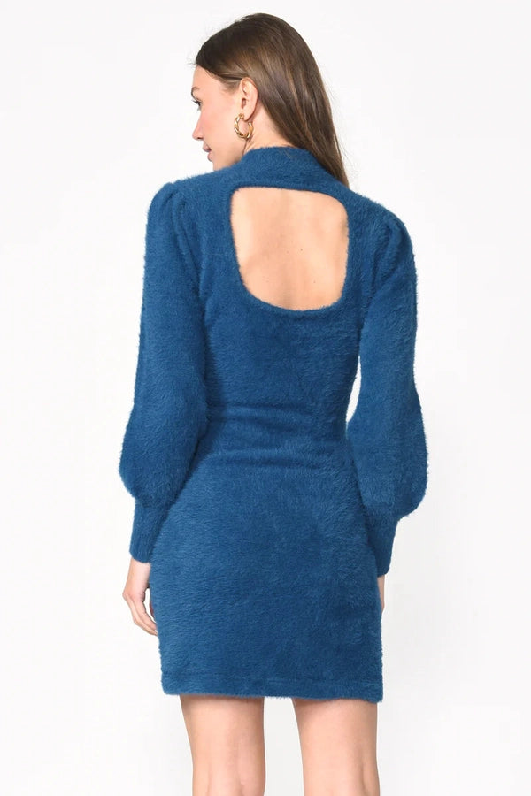 Victoria Scoop Back Sweater Midi Dress