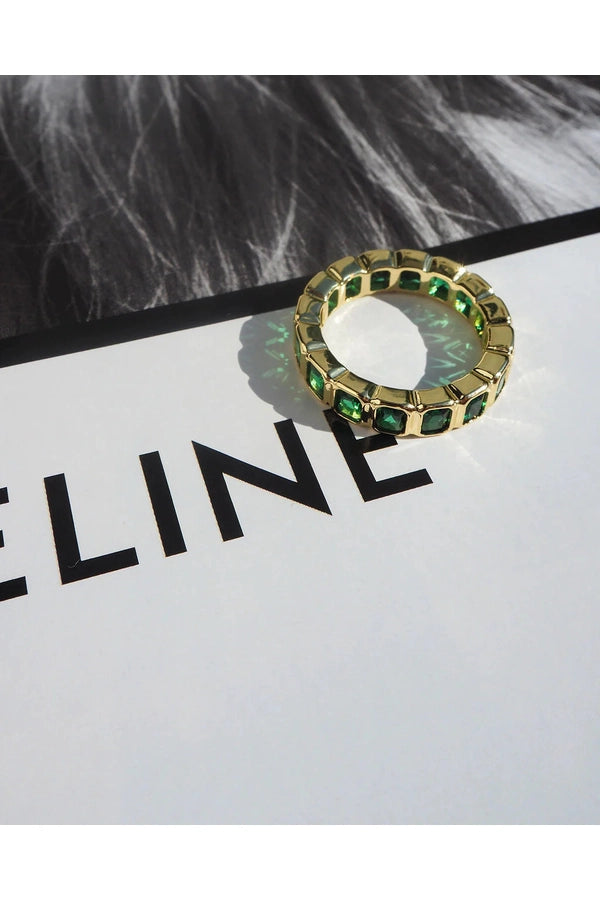 Bezel Emerald Ballier Ring
